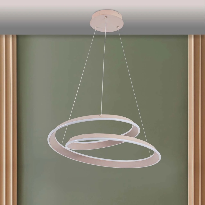 Lustre LED suspenso por cabo CASHMERE LED/75W/230V Ø 60 cm bege