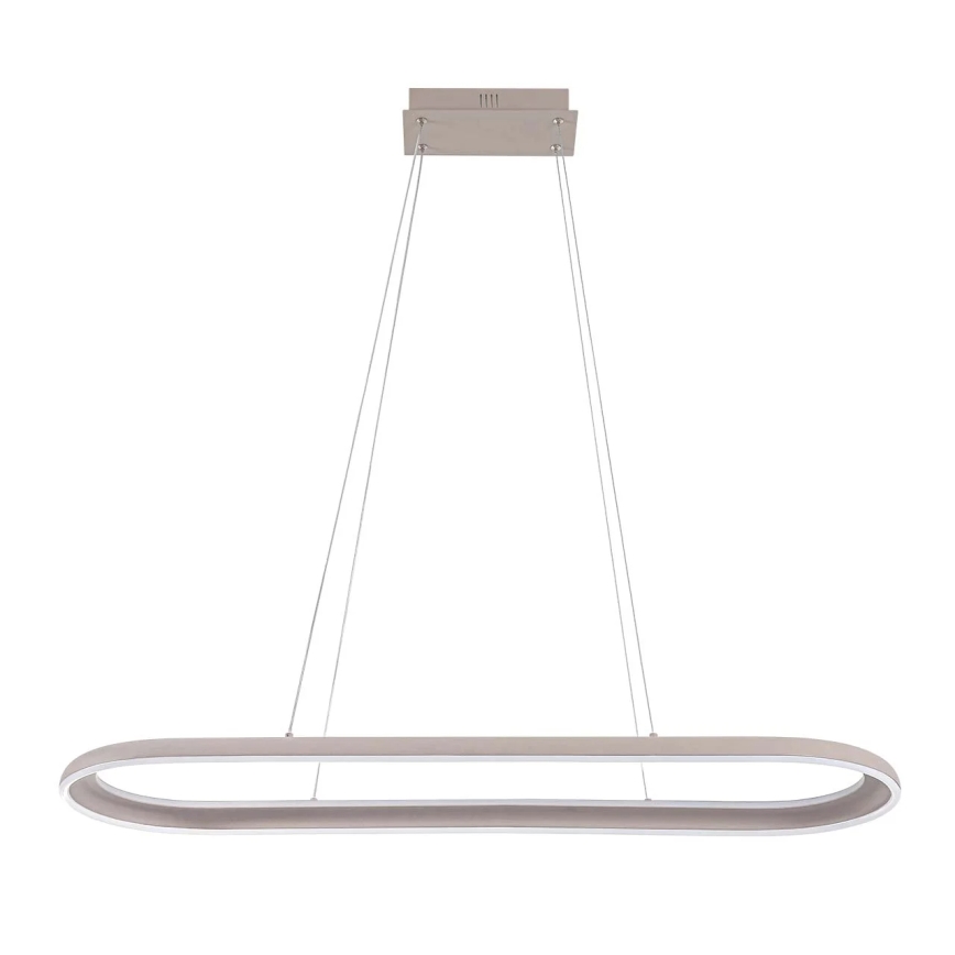 Lustre LED suspenso por cabo CASHMERE LED/80W/230V 30x100 cm bege
