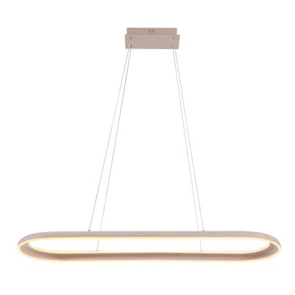 Lustre LED suspenso por cabo CASHMERE LED/80W/230V 30x100 cm bege