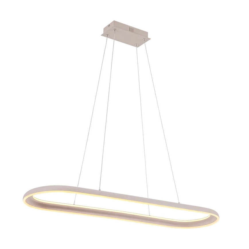 Lustre LED suspenso por cabo CASHMERE LED/80W/230V 30x100 cm branco