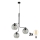 Lustre LED suspenso por cabo CESAR 3xE27/15W/230V preto/cinzento fumado
