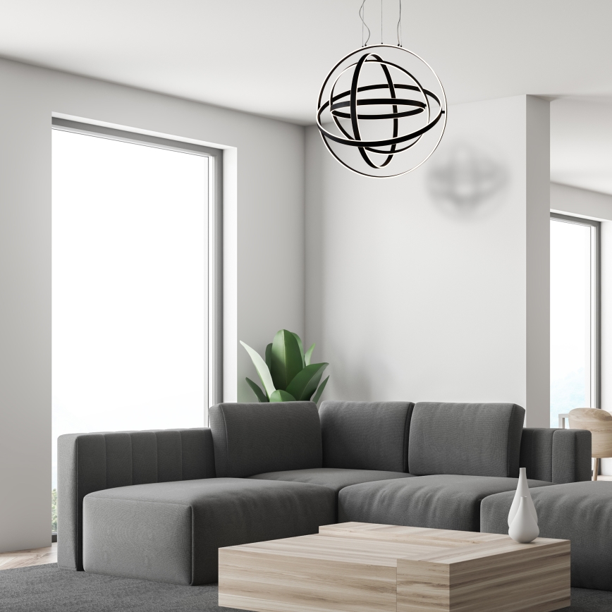 Lustre LED suspenso por cabo COPERNICUS LED/260W/230V preto