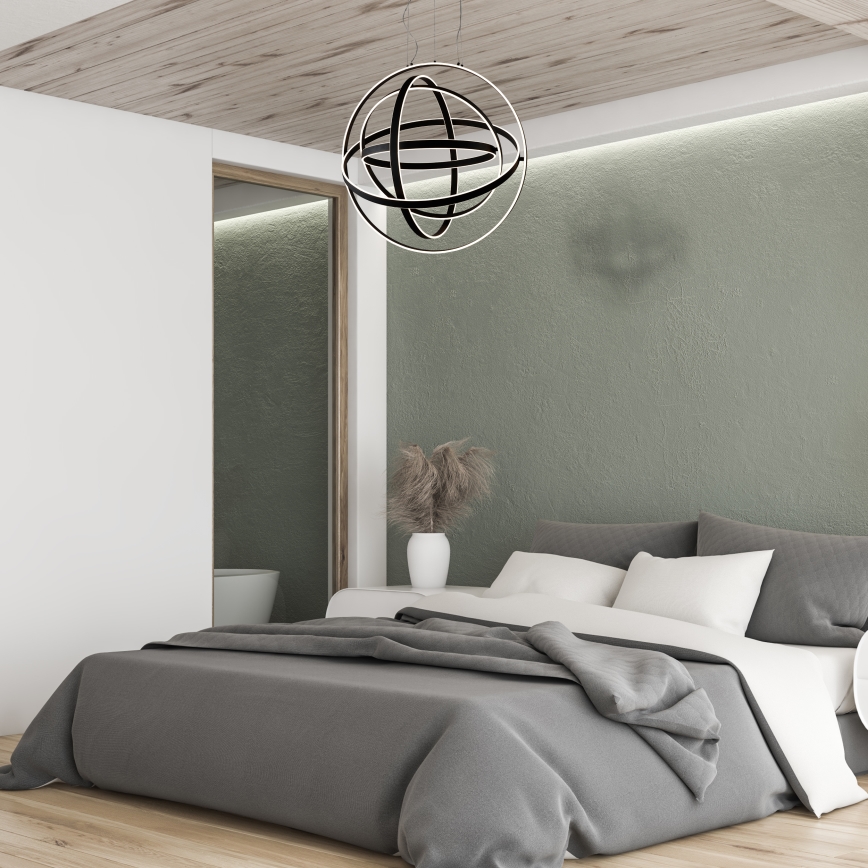 Lustre LED suspenso por cabo COPERNICUS LED/260W/230V preto