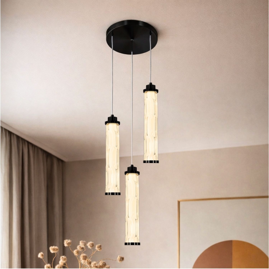 Lustre LED suspenso por cabo CORTE LED/25W/230V preto