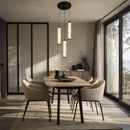Lustre LED suspenso por cabo CORTE LED/25W/230V preto