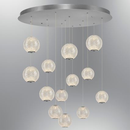 Lustre LED suspenso por cabo CREMONA 13xLED/5W/230V 3000K cromado fosco