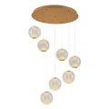 Lustre LED suspenso por cabo CREMONA 7xLED/5W/230V 3000K dourado