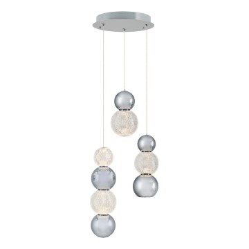 Lustre LED suspenso por cabo CREMONA LED/17W/230V 3000K cromo mate