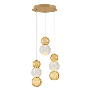 Lustre LED suspenso por cabo CREMONA LED/17W/230V 3000K dourado
