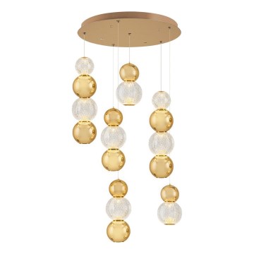 Lustre LED suspenso por cabo CREMONA LED/34W/230V 3000K dourado