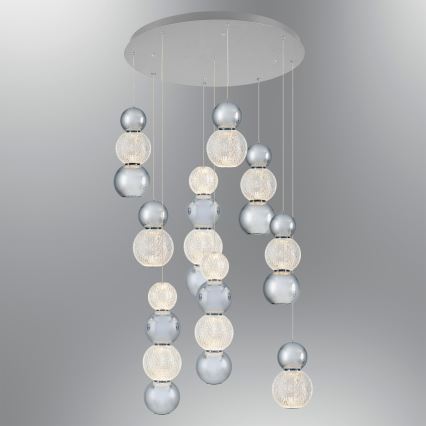 Lustre LED suspenso por cabo CREMONA LED/51W/230V 3000K cromado mate