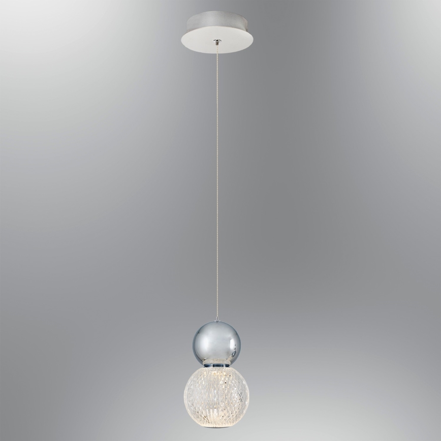Lustre LED suspenso por cabo CREMONA LED/5W/230V 3000K cromo mate