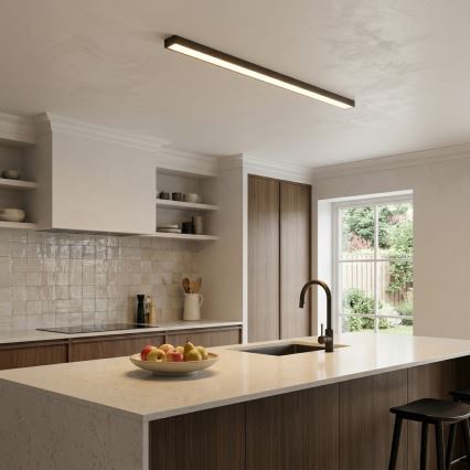 Lustre LED suspenso por cabo/de montagem em superfície LED/44W/230V 4000K 120 cm preto