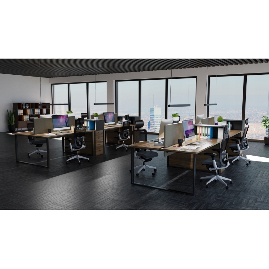 Lustre LED suspenso por cabo/de sobrepor LED/44W/230V 3000K 120 cm preto