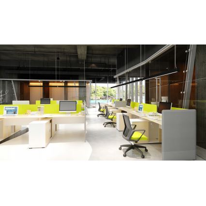 Lustre LED suspenso por cabo/de sobrepor LED/44W/230V 3000K 120 cm preto