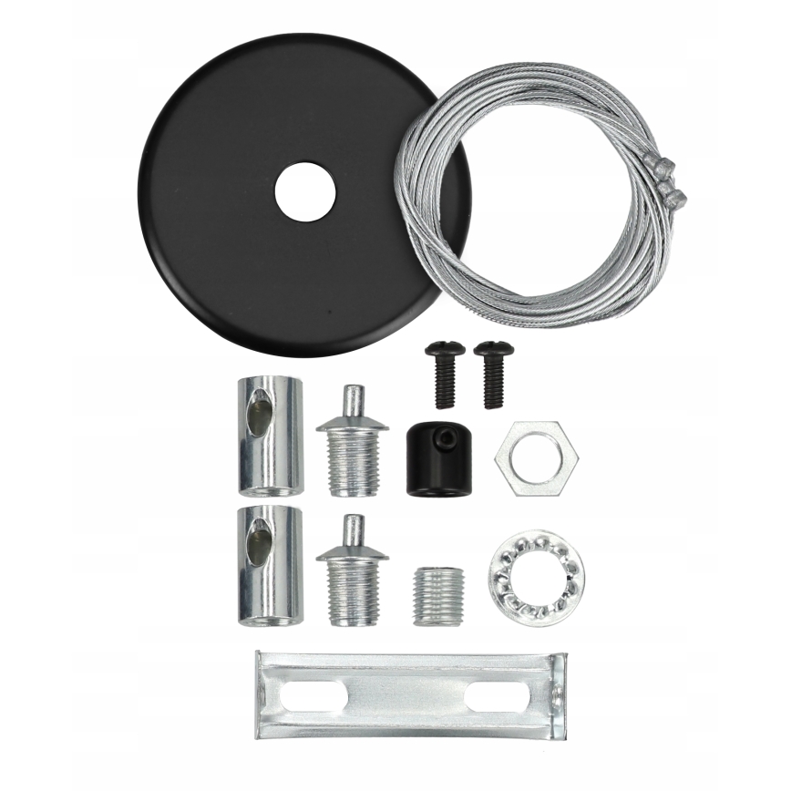 Lustre LED suspenso por cabo/de sobrepor LED/44W/230V 3000K 120 cm preto