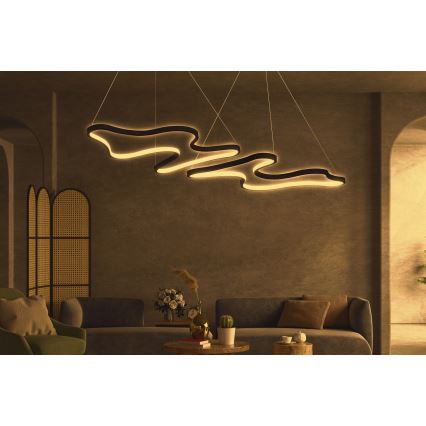 Lustre LED suspenso por cabo DUPLE ARTISAN LED/80W/230V 4000K preto