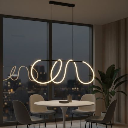 Lustre LED suspenso por cabo FLEXI LED/45W/230V 4000K preto