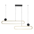 Lustre LED suspenso por cabo FLORENTYNA LED/48W/230V 4000K dourado/preto