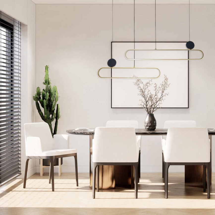 Lustre LED suspenso por cabo FLORENTYNA LED/48W/230V 4000K dourado/preto