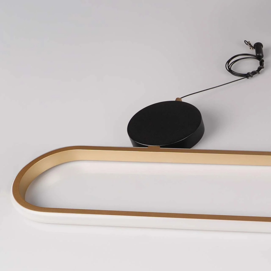 Lustre LED suspenso por cabo FLORENTYNA LED/48W/230V 4000K dourado/preto