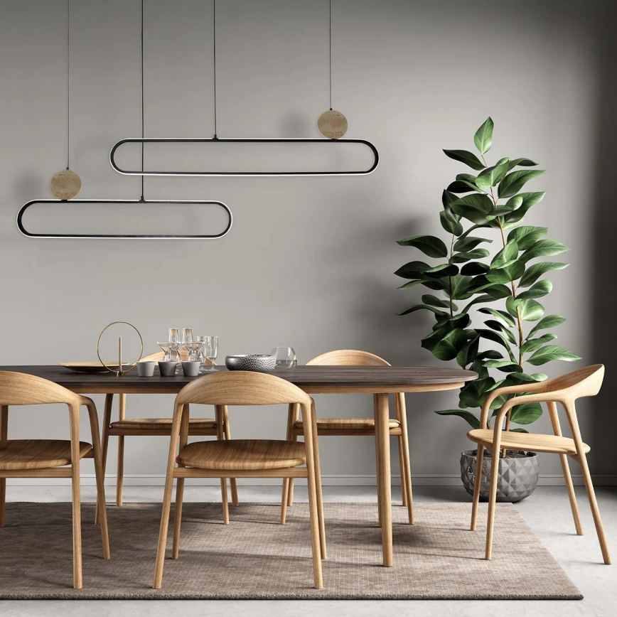 Lustre LED suspenso por cabo FLORENTYNA LED/48W/230V 4000K preto/bege