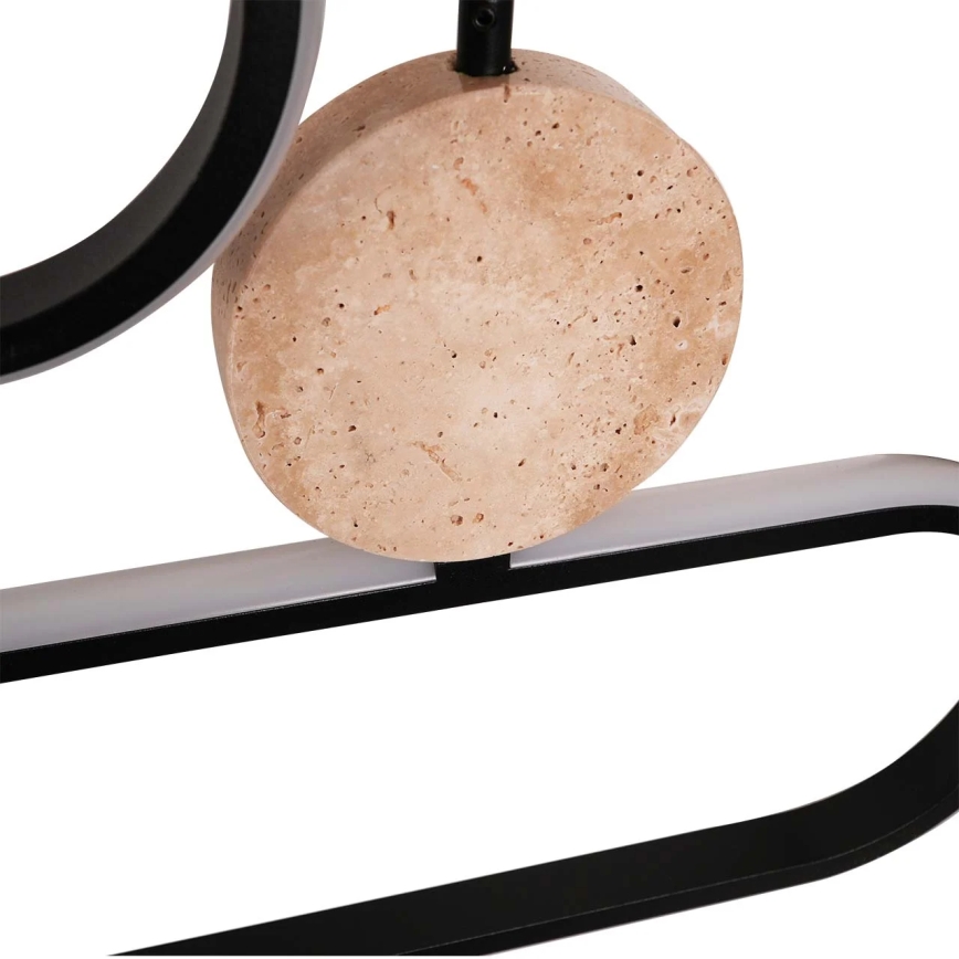 Lustre LED suspenso por cabo FLORENTYNA LED/48W/230V 4000K preto/bege