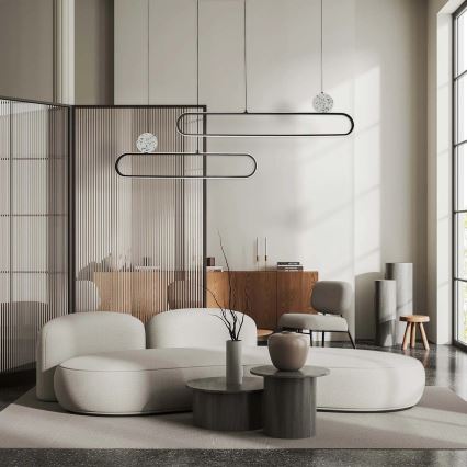 Lustre LED suspenso por cabo FLORENTYNA LED/48W/230V 4000K preto/branco