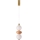 Lustre LED suspenso por cabo FLORES LED/12W/230V dourado/laranja