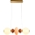 Lustre LED suspenso por cabo FLORES LED/15W/230V dourado/laranja/marrom