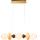 Lustre LED suspenso por cabo FLORES LED/20W/230V dourado/laranja/castanho