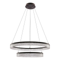 Lustre LED suspenso por cabo FROZI LED/38W/230V Ø 60 cm preto