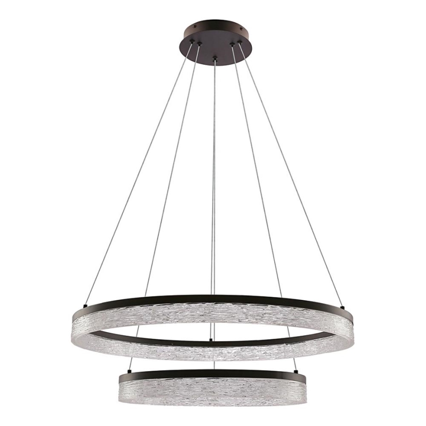 Lustre LED suspenso por cabo FROZI LED/38W/230V Ø 60 cm preto