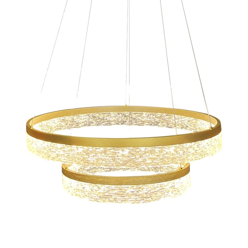 Lustre LED suspenso por cabo GALA LED/54W/230V Ø 60 cm dourado
