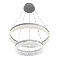 Lustre LED suspenso por cabo GALA LED/54W/230V Ø 60 cm prateado