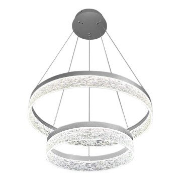 Lustre LED suspenso por cabo GALA LED/54W/230V Ø 60 cm prateado