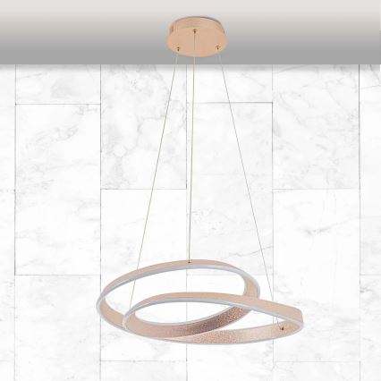 Lustre LED suspenso por cabo GLOW LED/75W/230V 4000K, diâmetro 60 cm, dourado