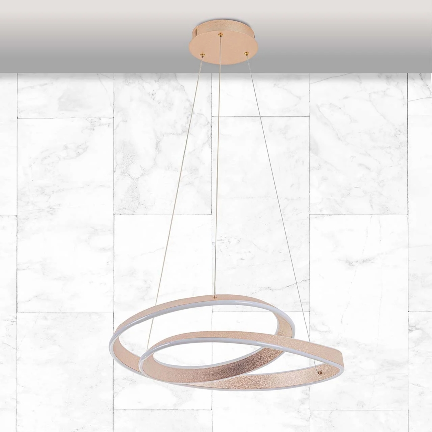 Lustre LED suspenso por cabo GLOW LED/75W/230V 4000K, diâmetro 60 cm, dourado