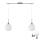 Lustre LED suspenso por cabo HARMA 2xE27/60W/230V cromado mate/branco
