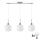 Lustre LED suspenso por cabo HARMA 3xE27/60W/230V cromo fosco/branco
