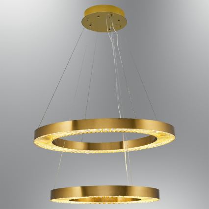 Lustre LED suspenso por cabo JESI LED/140W/230V 3000K Ø 100 cm bronze