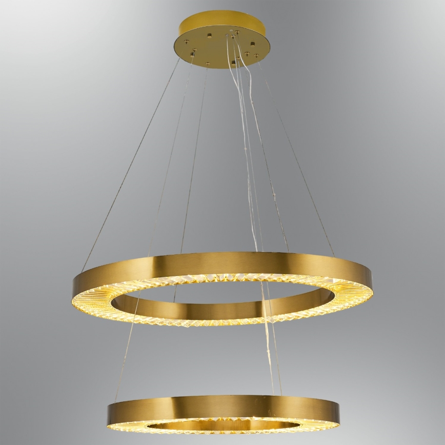 Lustre LED suspenso por cabo JESI LED/140W/230V 3000K Ø 100 cm bronze