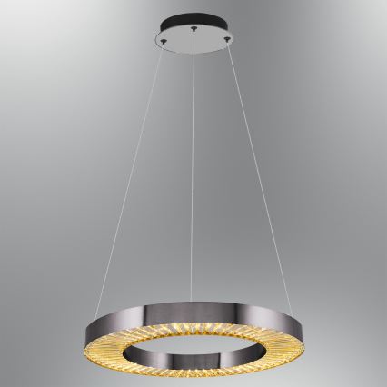 Lustre LED suspenso por cabo JESI LED/35W/230V 3000K Ø 60 cm prata