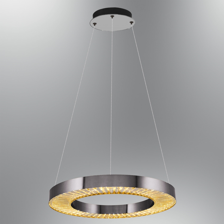 Lustre LED suspenso por cabo JESI LED/35W/230V 3000K Ø 60 cm prata