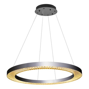 Lustre LED suspenso por cabo JESI LED/90W/230V 3000K diâmetro 100 cm prata