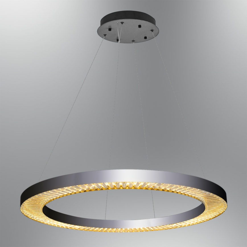 Lustre LED suspenso por cabo JESI LED/90W/230V 3000K diâmetro 100 cm prata