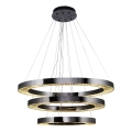 Lustre LED suspenso por cabo JESI LED/99W/230V 3000K Ø 100 cm prateado