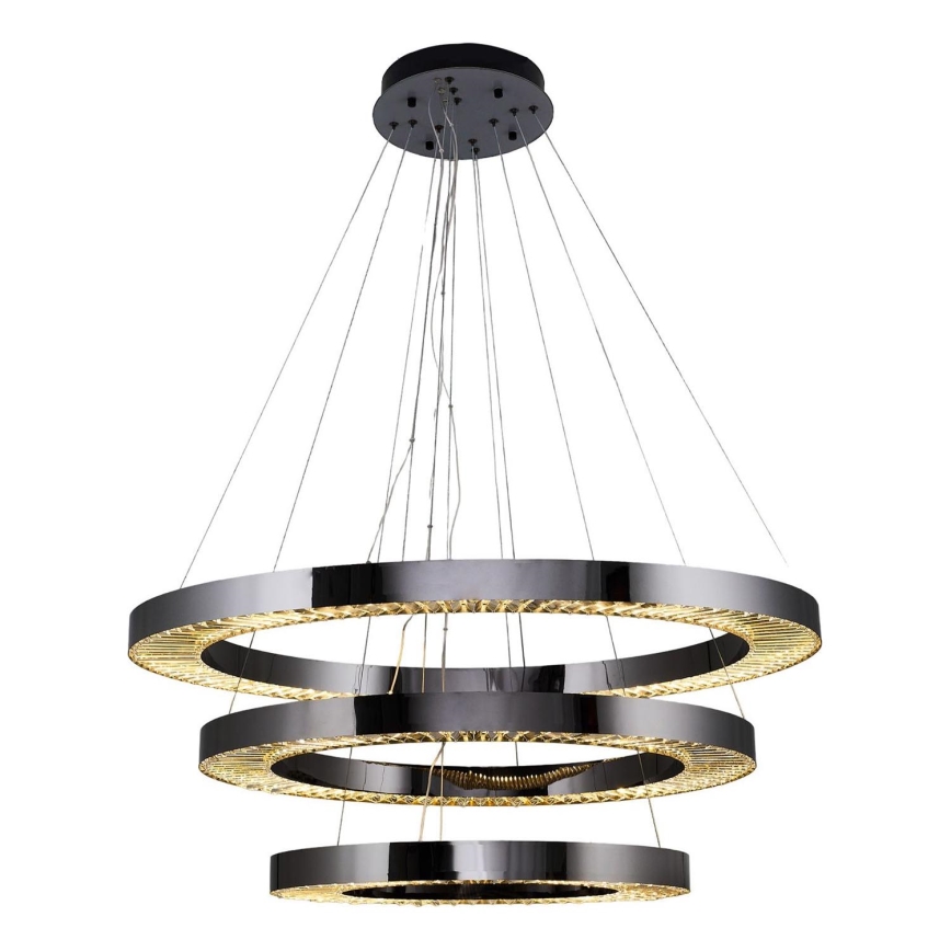 Lustre LED suspenso por cabo JESI LED/99W/230V 3000K Ø 100 cm prateado