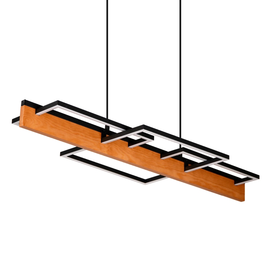 Lustre LED suspenso por cabo LARYSA LED/35W/230V pinho