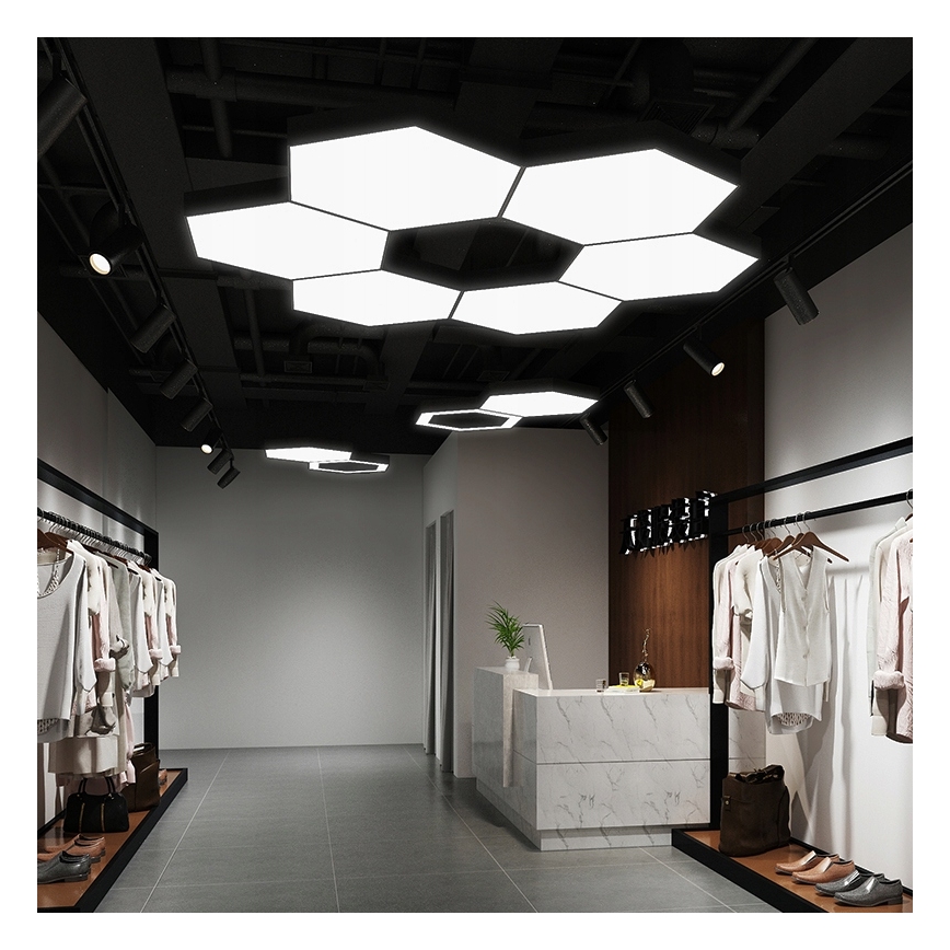 Lustre LED suspenso por cabo LED/20W/230V preto
